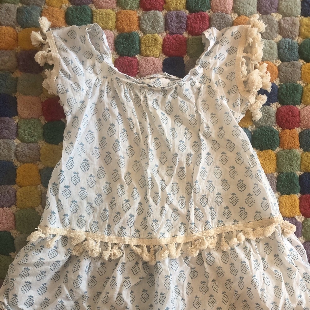 Girls Summer Dress -pretty pineapple design